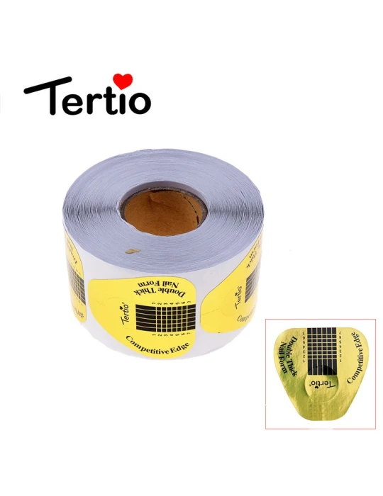 Oval nail extension stencils.