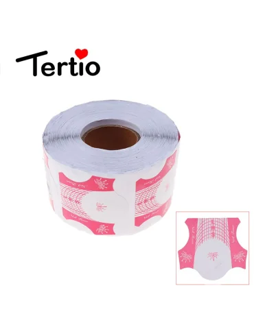 Formes de papier rose pour l'allongement des ongles