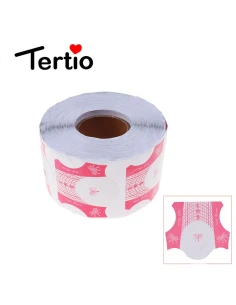 Formes de papier rose pour l'allongement des ongles