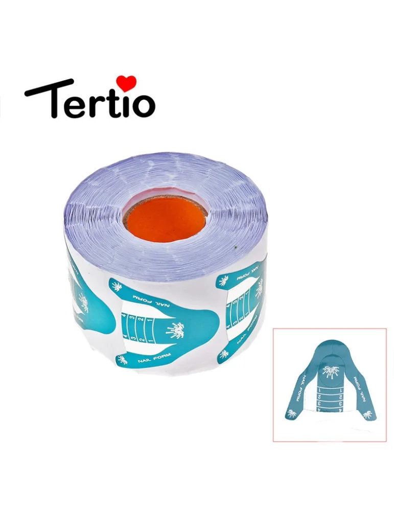 Formes de carton bleu pour l'allongement des ongles. Formes de carton bleu pour l'allongement des ongles.