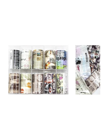 Foil para decoración transferible de periódico