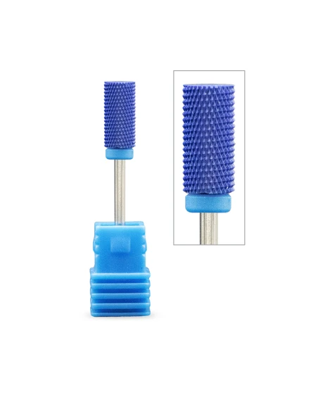 CER 021 Zylindrische Spitze in Blauem Steinzeug mittlerer Körnung