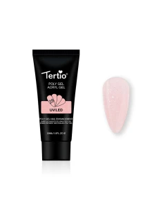 28 POLYGEL ACRYGEL 30ML GLITTERATI TRASPARENTE ROSATO