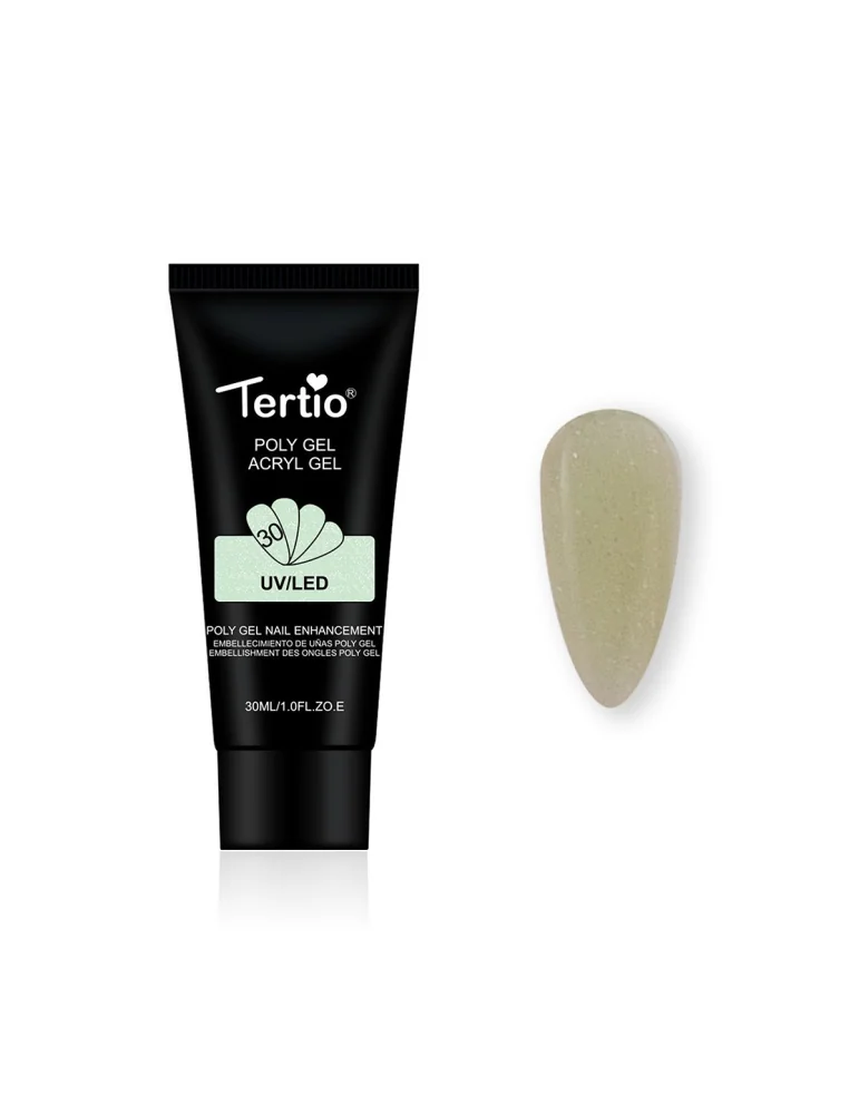 30 POLYGEL ACRYGEL 30ML GLIETTERATI TE VERDE GLITTERATO30 POLYGEL ACRYGEL 30ML GLITZENDES GRÜNES GLITZER