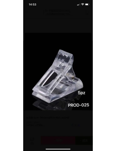 CLIP TRANSPARENT POUR ONGLES 5PZ