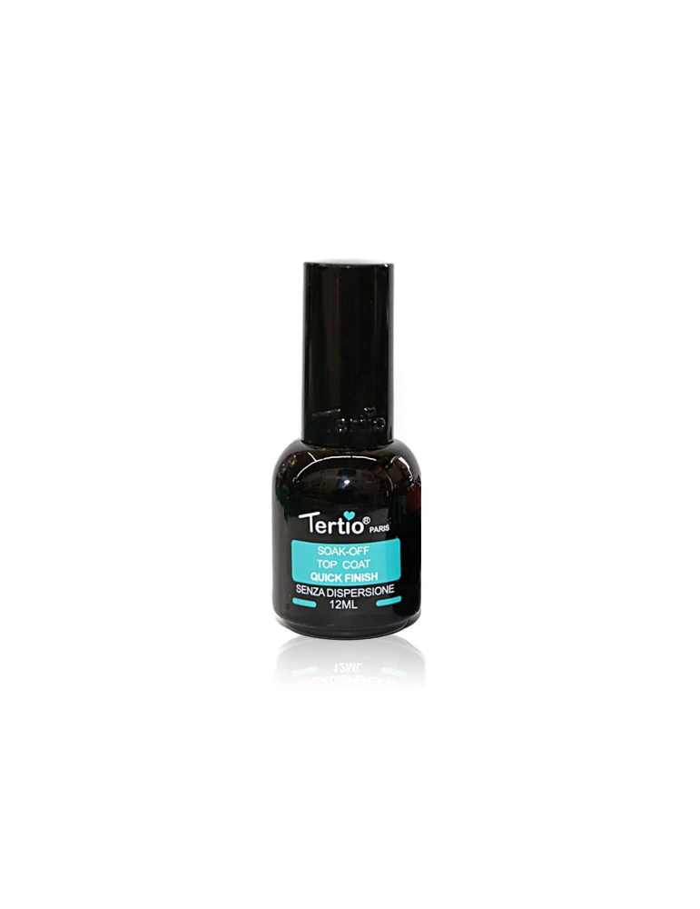 TOP COAT QUICK FINISH SOAK OFF TERTIO 12ml

Schnell trocknender Deckkitt, abwaschbar, TERTIO 12ml