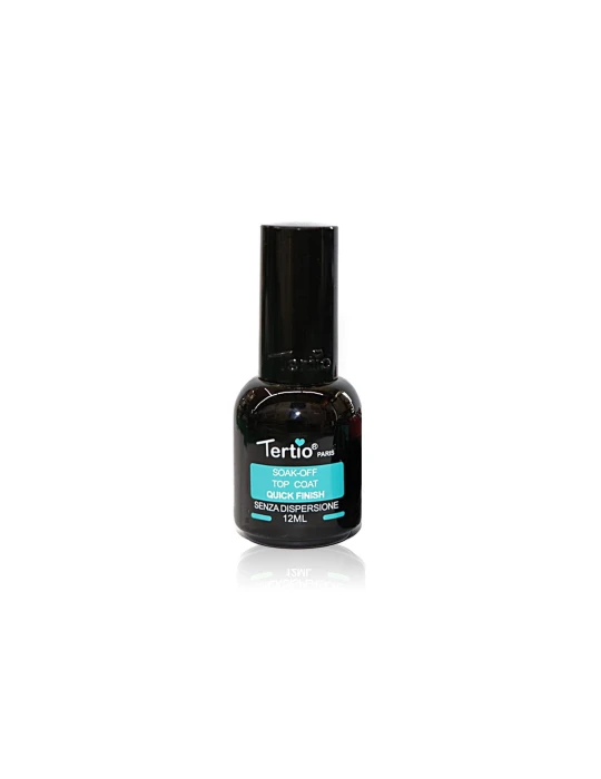 TOP COAT QUICK FINISH SOAK OFF TERTIO 12ml

Schnell trocknender Deckkitt, abwaschbar, TERTIO 12ml