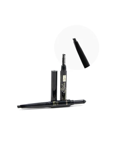 01 3-IN-1 SCHWARZER AUGENBRAUENSTIFT MIT PUDER UND PINSEL