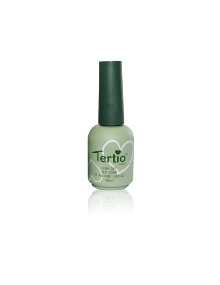 CAPA SUPERIOR LIMPIA Y BRILLOSA DE APLICACIÓN Y RETIRO TERTIO 18ml