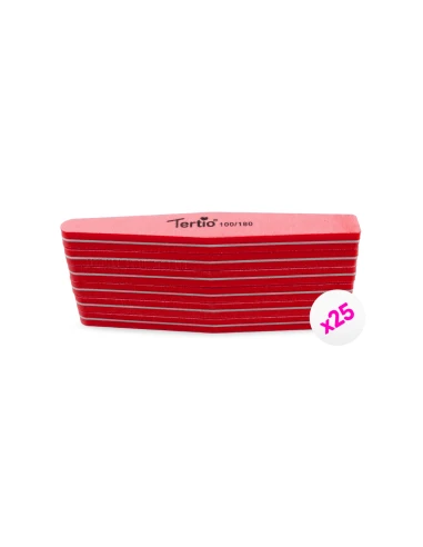 Lima buffer rombo rojo 25 unidades