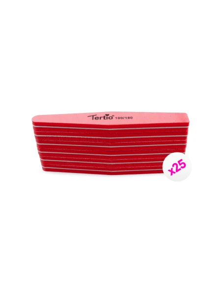 Lima buffer rombo rojo 25 unidades