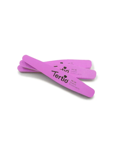 Lima à ongles en forme de losange rose 3 pièces