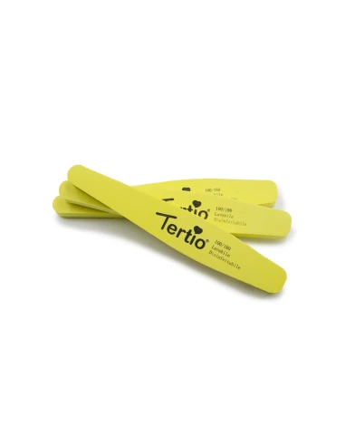 Lima à ongles en forme de losange jaune 3 pcs
