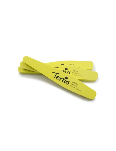 Lima à ongles en forme de losange jaune 3 pcs