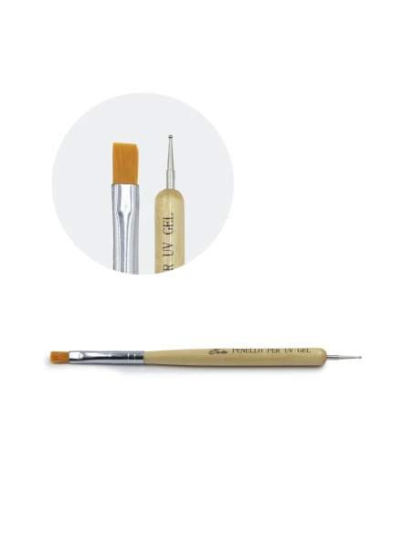 Pincel para arte de uñas con punta de gota 2 PIEZAS