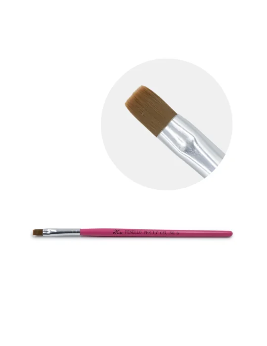 Wooden Pink Nail Art Brush