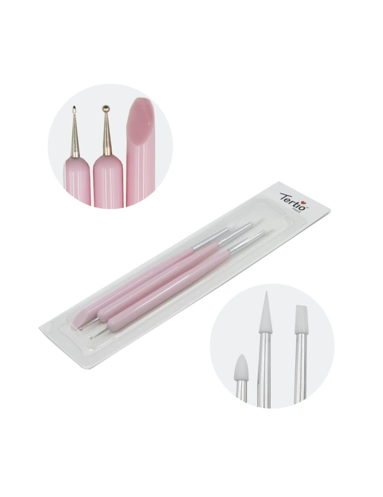 SET PER NAIL ART CON DOTTER ROSA 2 PEZZI