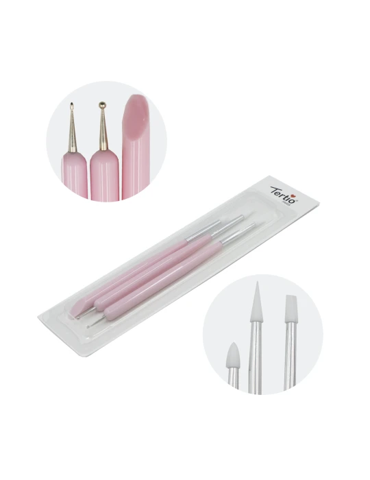 SET PER NAIL ART CON DOTTER ROSA 2 PEZZI