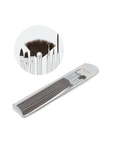 Kit de 7 pincéis para arte em unhas