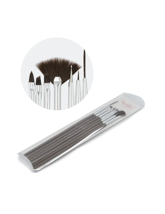 Set 7 Pinsel für Nagelkunst, 2 Stück