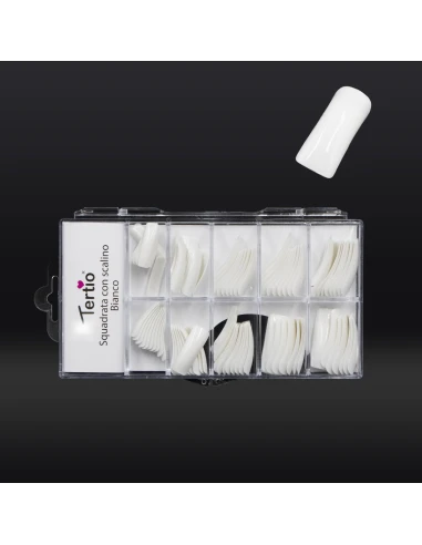 TIP SQUADRATA CON SCALINO BIANCO 100 PZ