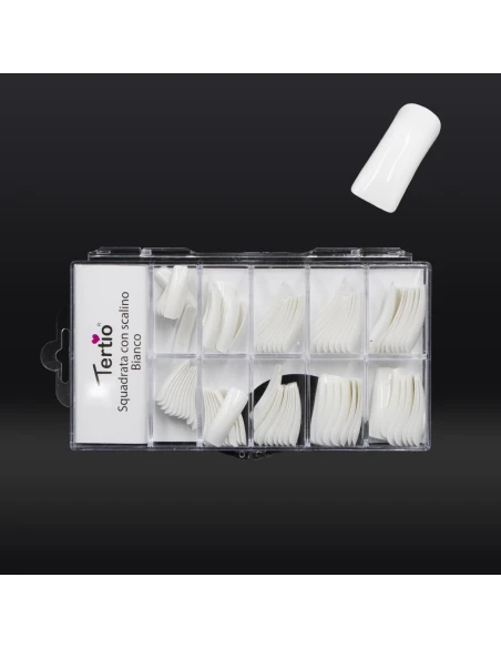 TIP SQUADRATA CON SCALINO BIANCO 100 PZ