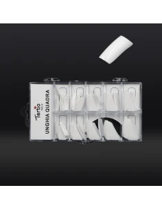 SQUARE WHITE TIP WITH STEP 100PCS