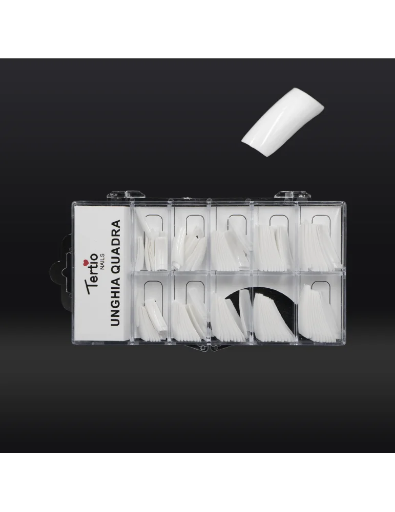 SQUARE WHITE TIP WITH STEP 100PCS SQUARE WHITE TIP WITH STEP 100PCS