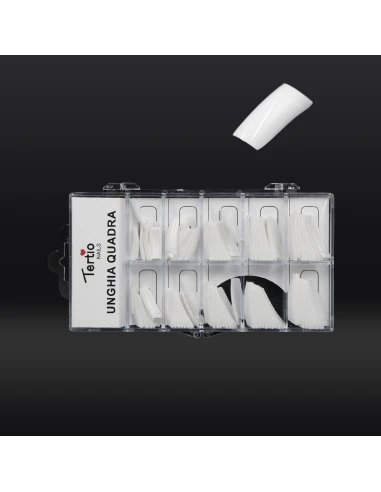 SQUARE WHITE TIP WITH STEP 100PCS