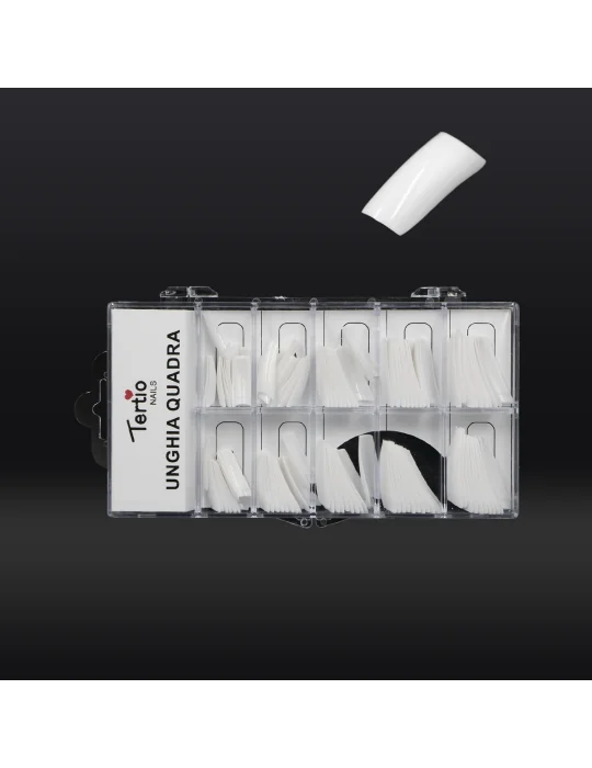 SQUARE WHITE TIP WITH STEP 100PCS SQUARE WHITE TIP WITH STEP 100PCS