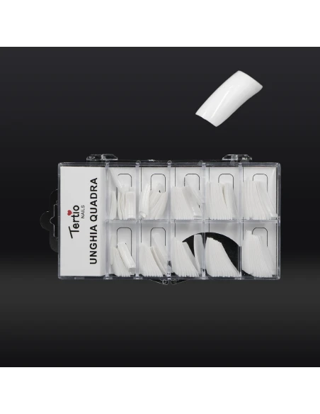 SQUARE WHITE TIP WITH STEP 100PCS
