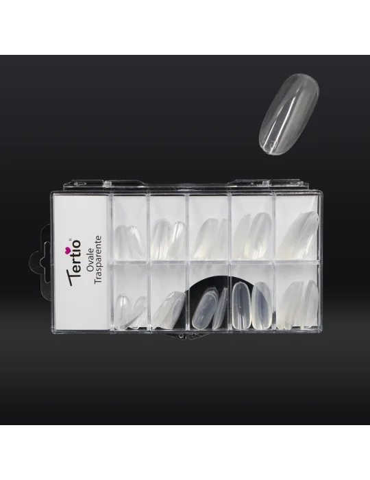 TIP OVALE TRASPARENTE 100PZTransparent Oval Tip 100 Count TIP OVALE TRASPARENTE 100PZTransparent Oval Tip 100 Count