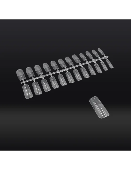 TIP SQUADRATE TRASPARENTI CON SCALINO OPACHE 240PZTIP CARREES TRANSPARENTS A ÉPAISSEUR D'ÉCHELLE 240 PIÈCES TIP SQUADRATE TRASPARENTI CON SCALINO OPACHE 240PZTIP CARREES TRANSPARENTS A ÉPAISSEUR D'ÉCHELLE 240 PIÈCES