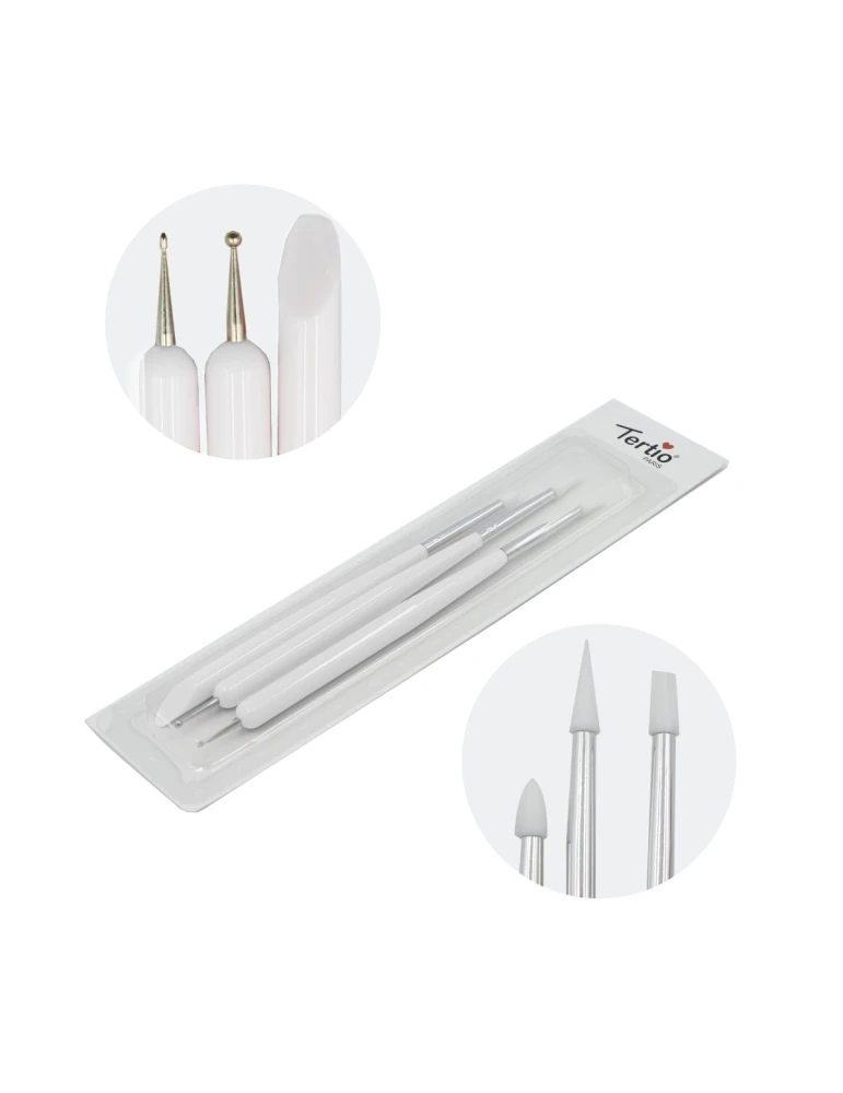 SET FOR NAIL ART WITH WHITE DOTTER