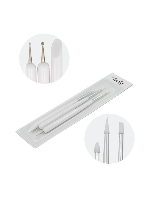 SET FOR NAIL ART WITH WHITE DOTTER