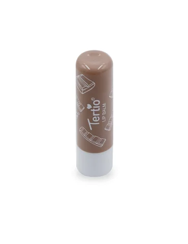 Bálsamo labial com sabor de chocolate e frutas