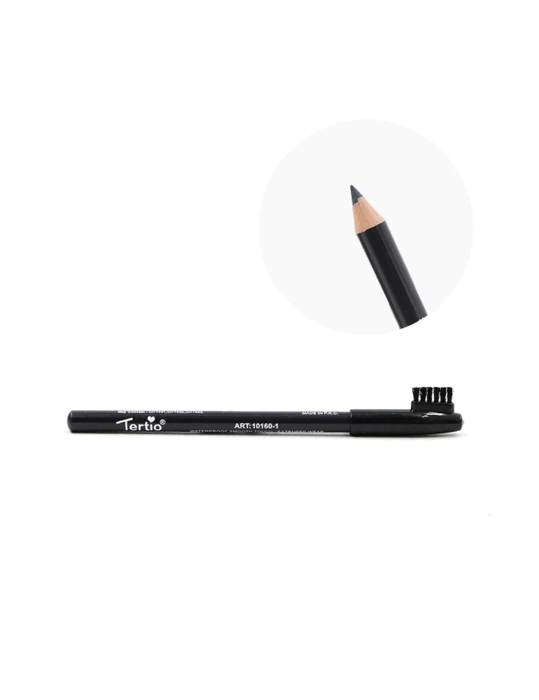 01 CRAYON À SOURCILS ET YEUX NOIR 2 EN 1 AVEC PINCEAU 01 CRAYON À SOURCILS ET YEUX NOIR 2 EN 1 AVEC PINCEAU