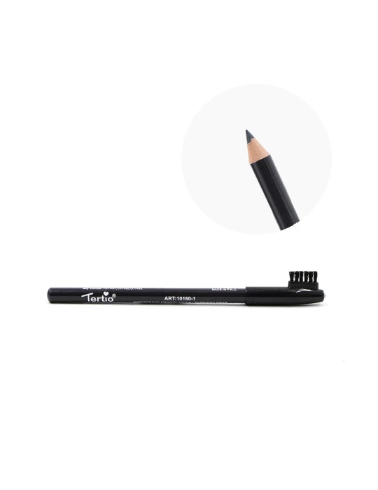 01 MATITA SOPRACCIGLIA E OCCHI 2IN1 NERO CON SPAZZOLA