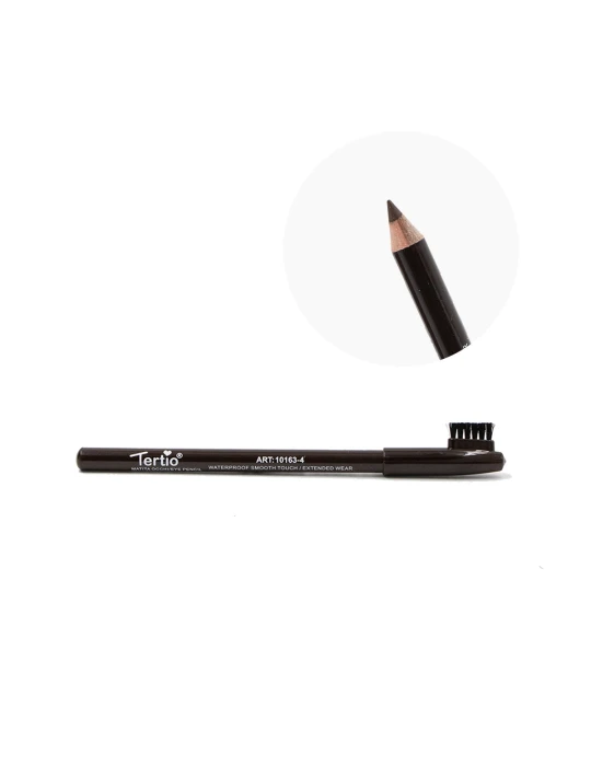 04 2-IN-1 DARK BROWN EYEBROW AND EYE PENCIL WITH BRUSH