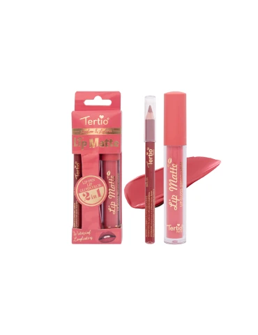 Set Labbra 2 en 1 – Lápiz Labial + Brillo de Labios 2