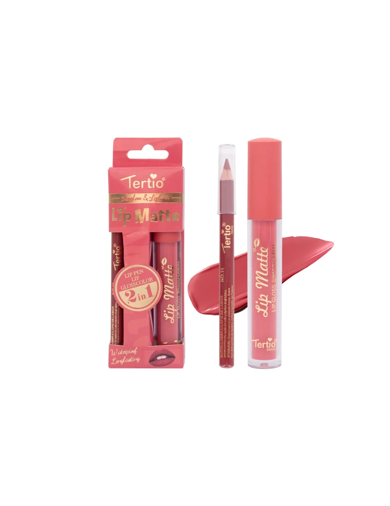Set Labbra 2 en 1 – Crayon à Lèvres + Gloss à Lèvres