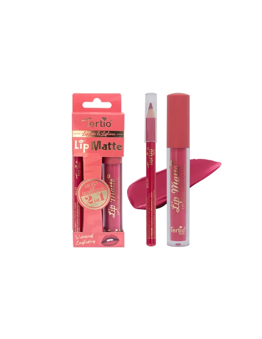 Set Labbra 2 en 1 – Lápiz Labial + Brillo de Labios