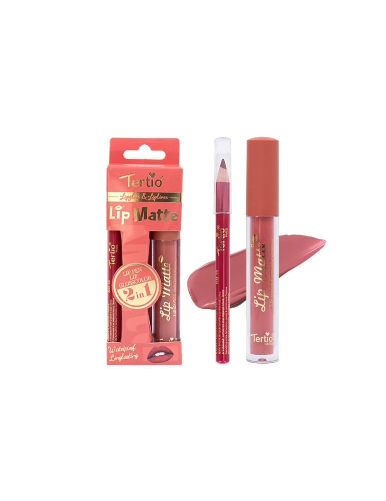 Set Labbra 2 en 1 – Lápiz de Labios + Brillo Labial