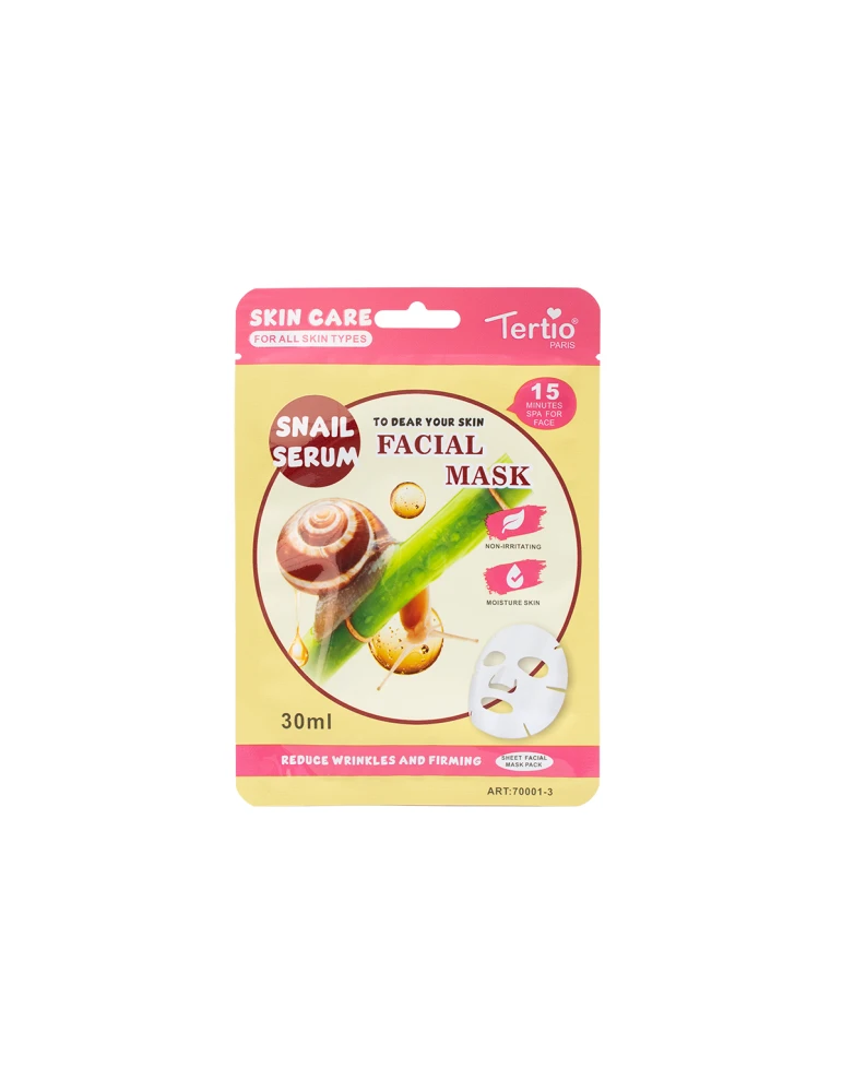 Gesichtsmaske mit Schneckenschleim-Serum