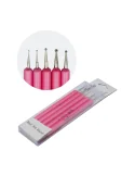 Set aus 5 rosa Nail-Art-Pinseln